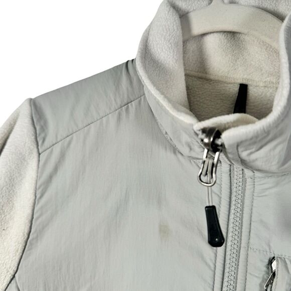 North Face ANLP White Denali Fleece Jacket Full Zip FLAW Womens Size Medium - Picture 3 of 11